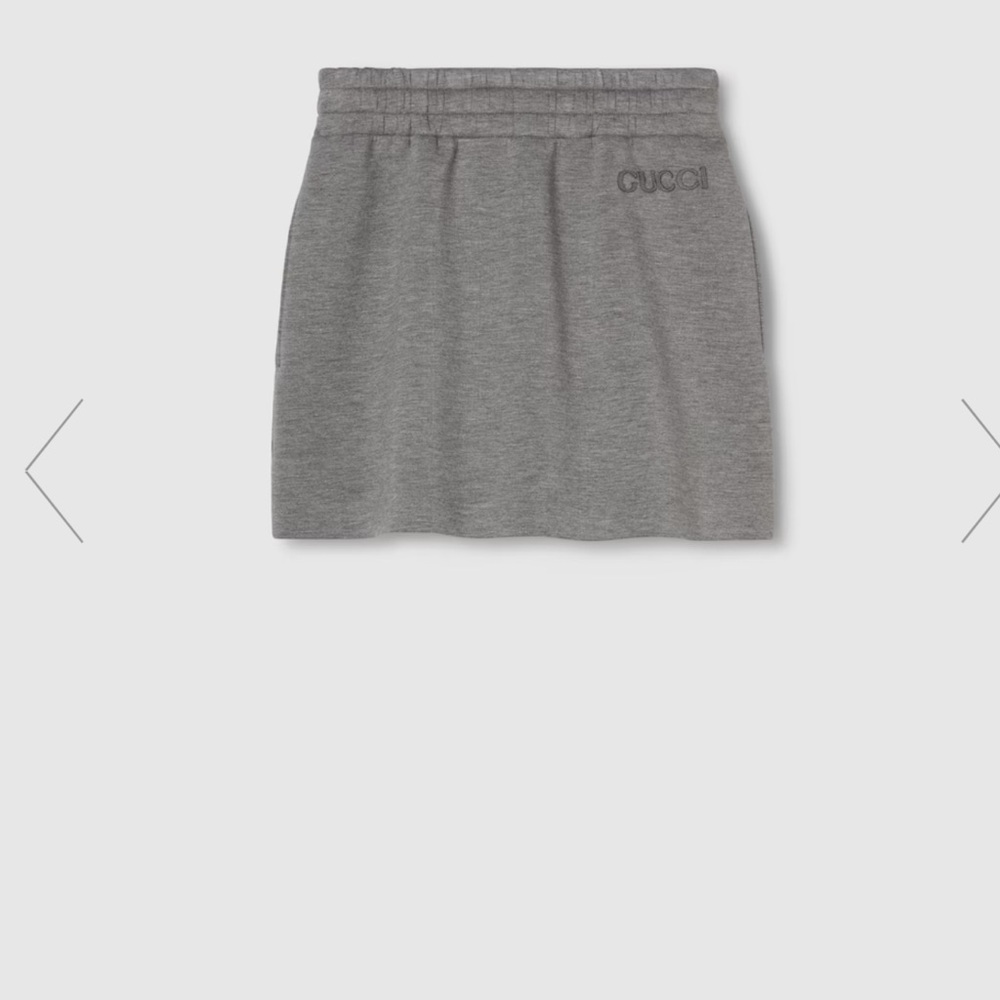 Gucci Gray Bubble Mini Skirt